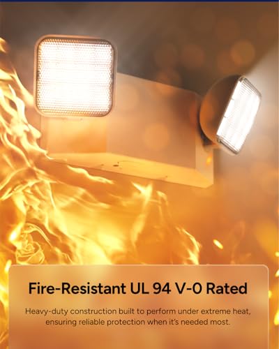 Sunco 12 Pack LED Emergency Lights, Commercial Lighting for Business, Power Outages, Offices, with Backup Battery (90 Minutes), Wall Mount, Hard Wired, 120-277V, Fire Resistant (94V-0) UL