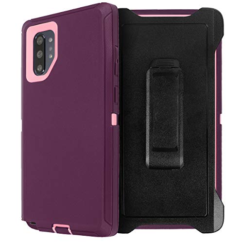 AICase for Galaxy Note 10 Plus Belt-Clip Holster Case, Full Body Rugged Heavy Duty Case with Screen Protector, Shock/Drop/Dust Proof 3-Layer Protection Cover for Samsung Galaxy Note 10 Plus