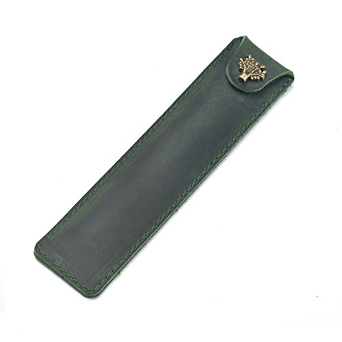 Chris.w crazy horse leather fountain pen case bag holde…