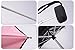 Hoke Ultra Mini and Light Umbrella. 5 Folding Compact Pocket Umbrella. Travel Anti-UV Parasol. 6.8'' Length. (Pink)