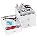 iDesign Clarity Cosmetic Organizer for Vanity Cabinet to Hold Makeup, Beauty Products - 2 Drawer Wide, White
