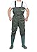 Bootfoot Fishing Chest Waders for Men Women with Boots 2-Ply Nylon/PVC Waterproof Hunting Waders with Boots Hanger