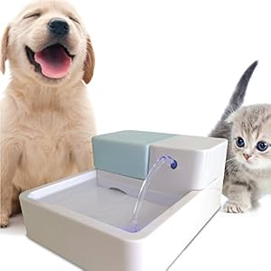 2. Uniclife - Pet Water Fountain, Dog Cat Automatic Electric Drinking Bowl with LED Light