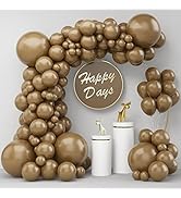 Brown Balloons 100Pcs, 18 12 5 Inch Brown Balloons Different Sizes Mocha Coffee Khaki Tan Latex P...