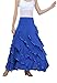 CISMARK® Elegant Long Swing Ballroom Dancing Latin Dance Big Race Skirt, Blue, One-Size