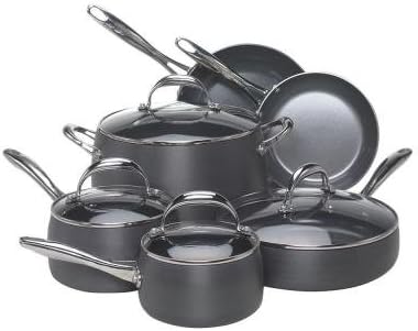 10-piece Cookware Set with Dual Riveted Stainless Steel Handle