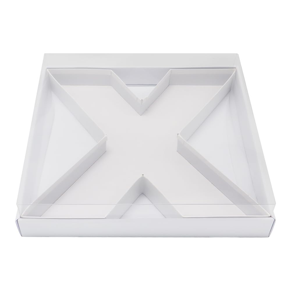 30.5cm Fillable Cardboard Letter Shaped Box Clear Cover Sweets Charcuterie Grazing Packaging (X) — image 1