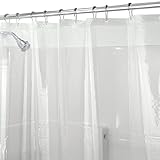 Waterproof Mildew-Free PEVA Shower Curtain Liner with Rust Proof Metal Grommets, 72-Inch by 80-Inch, Clear