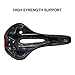 Bike Seat,AGPtek Professional Shock-Resistant Lightweight Comfortable Gel Cushion Pad Bicycle Saddle Cycling Seat with Scale Mark, Perfect for Mountain Bike MTB and Road Bike, 270145mm, Black&Red