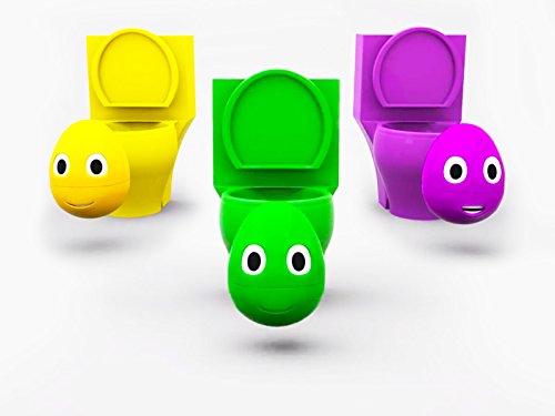 Learning colors together with funny Eggs – magical toilet