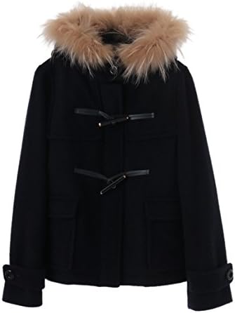 Amazon トランテアン ソン ドゥ モード 31 Sons De Mode トランテアン ソン ドゥ モード ファー付ショートダッフルコート ネイビー 36 コート ジャケット 通販