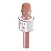BONAOK Wireless Bluetooth Karaoke Microphone,3-in-1 Magic Sound Portable Handheld Karaoke Mic Speaker Machine Home Party Birthday for iPhone/Android/iPad/Sony/PC/All Smartphone(Rose Gold)