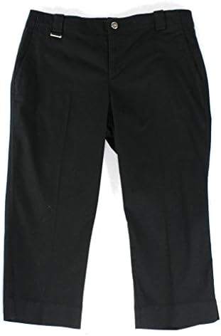 Lauren Ralph Lauren Women's Stretch-Twill Active Golf Capri Pants 8 Polo Black