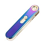 USB Lighters Metal Rechargeable Windproof Flameless Electronic Arc Cigar Cigarette Lighter No Gas USB Charging Lighters (Purple)