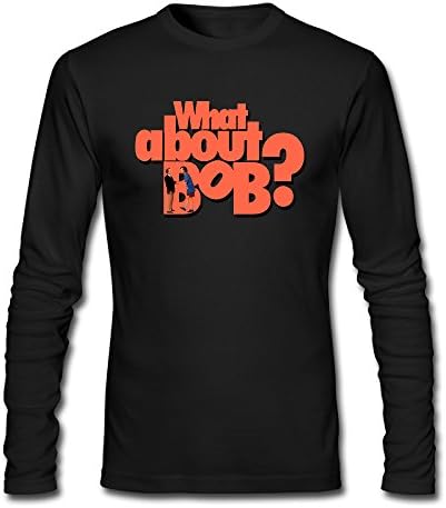 BakeOnion Men's Long Seelve What About Bob Brother T-shirt Tee XL Black