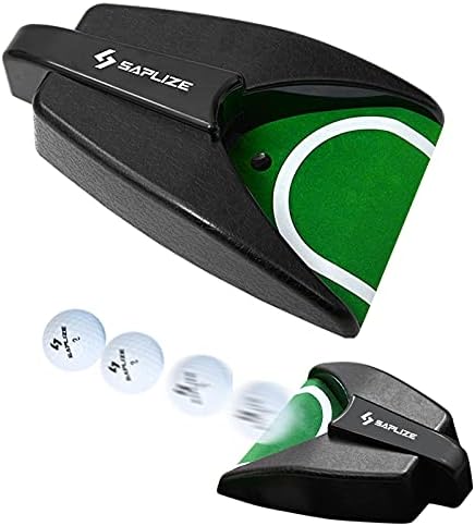 SAPLIZE Golf Putting Training Mat with Auto Ball Returner Bundle, 20 in X 10 ft, 3 Golf Balls and Golf Ball Line Marker Tools Included, Anti-Slip Backing Indoor/Outdoor Golf Putting Green SAPLIZE Golf Putting Training Mat with Auto Ball Returner Bundle, 20 in X 10 ft, 3 Golf Balls and Golf Ball Line Marker Tools Included, Anti-Slip Backing Indoor/Outdoor Golf Putting Green