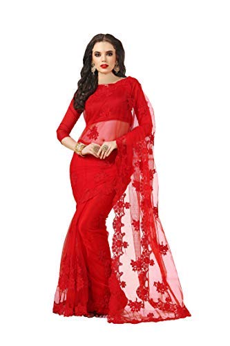 darshita international women's net saree (rednet_red)