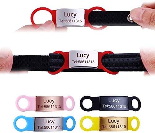 YVYOO Custom for Dog Collar Stainless Steel Dog cat tag Free Engraved Pet Dog Collar Accessories ID tag Name Telephone Personalized Dogtags