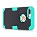 iPhone 7 Plus Case, AOKER Hybrid Heavy Duty Shockproof Full-Body Protective Case with Dual Layer [Hard PC+ Soft Silicone] Impact Protection for Apple iPhone 7 Plus 5.5 Inch (Black Aqua)