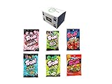 Trolli Gummy Candies - 6 Varietiy Packs, Strawberry Pufs, Twisted Sour Brite Crawlers, Sour Brite All Star, Gummy Apple, Gummy Soda Poppers, Mystery Night Crawlers in Fusion Select Gift Box