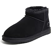 Fireside by Dearfoams womens Riverland Genuine Shearling Fur Lined Mini Ankle Boot With Platform Slipper