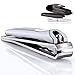 FAMILIFE L09 Stainless Steel Nail Clipper Catcher with Travel Leather Case for Men & Women