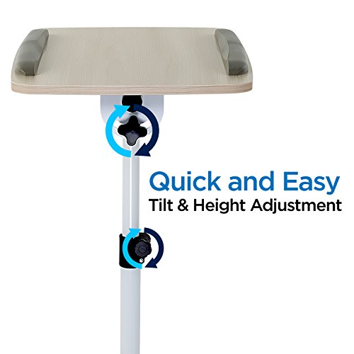 MountIt! Rolling Laptop Cart HeavyDuty Mobile Laptop Desk with