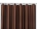 Waterproof Shower Curtain Polyester Anti-Mildew with Rust Proof Metal Grommets, Hotel Quality Bathroom Stall Curtain Heavy Weighted Machine Washable, Coffee, 36 x72 inches