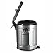AMG and Enchante Accessories, Round Waste Bin, 5L Garbage Trash Can with Step Foot Pedal, WB07V GAL, Galvanized Steel