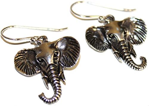 Bali Sky Sterling Silver Elephant Head Drop Earrings D032