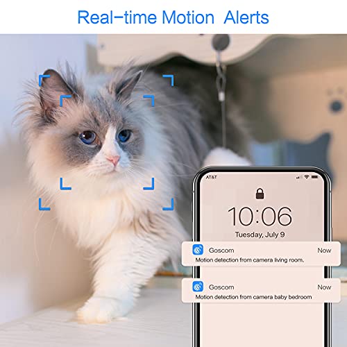 UNIOJO Indoor Security Camera, 2.4GHz WiFi Camera with Motion Alert