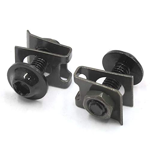 AUTUT 16Pcs M6 6mm Thread Dia Fairing Body Work Bolts Spire Speed Fastener Clips Screw Spring Nuts