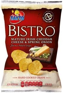 Tayto Bistro Irish Cheddar Cheese & Spring Onion Flavour Potato Crisps 50g 24 Pack