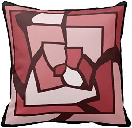 Dusty Rose Labryinth Stained Glass Pillow Case 18" * 18"