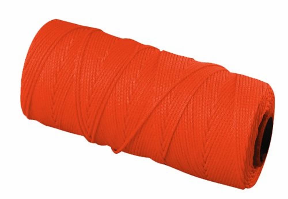 Bon 11-881 1000ft Number-18EZC Bricklayers Braided Nylon Line - Neon Orange