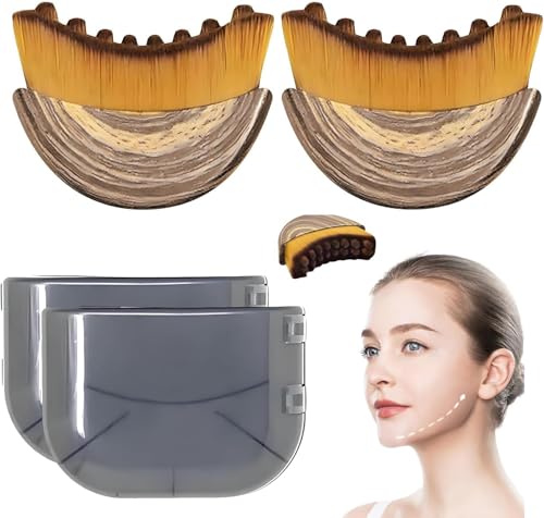 IDFXP 1 PCS Lymphatic Contour Face Brush- Ultra-Soft Bristles for Chin & Jawline Sculpting, Facial Lymphatic Drainage Massager, Ergonomic Design