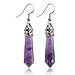 Purple Stone Dangle Earrings for Women