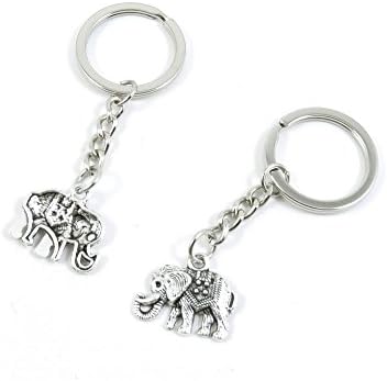 10 Pieces Keychain Keyring Door Car Key Chain Ring Tag Charms Bulk Supply Jewelry Making Clasp Findings V5NV9S Thai Elephant