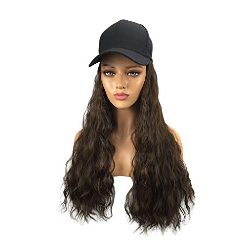 Long Curly Wig Cap Long Hair Baseball Cap Ball Caps Casual Hat with Wig