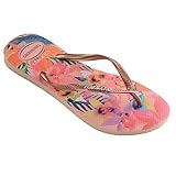 Havaianas Women's Slim Tropical Flip Flops Ballet Rose 39-40 M Bra