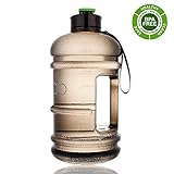 2 Litre Water Bottle Big US Eastman Tritan BPA Free Leak Proof Wide Mouth Plastic Reusable Dishwasher Safe Drinking Gym Water Bottle for Sports Travel Camping Hiking Hydrate Large Water Jug with Spout