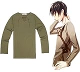 Cosplay Attack on titan Shingeki no Kyojin Eren Jaeger Clothing V Neck T-Shirt