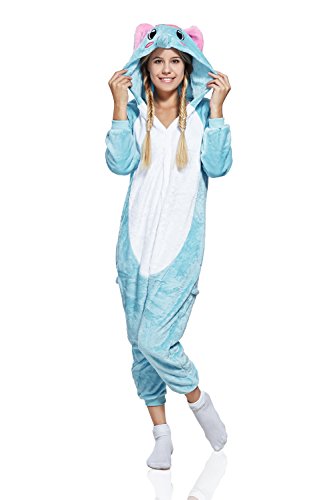 Adult Elephant Kigurumi Animal Onesie Pajamas Onsie One Piece Cosplay Costume