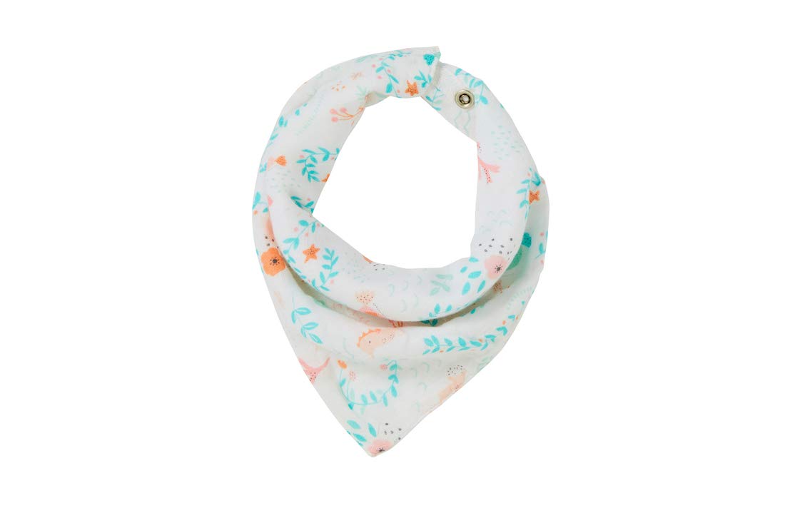 Angel Dear 723MS8JF Bamboo and Cotton Bandana with Double Button, Jellyfish