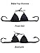 COLO Women Triangle Bikini Top Push up Padded V-Neck Lace-up Basic Swimsuit Top, Black(band Tie), Small