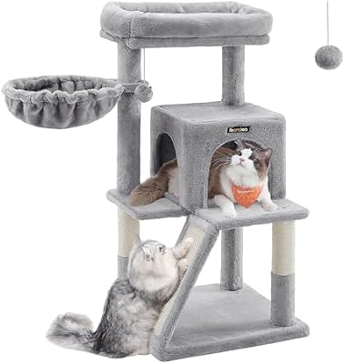 Árvore para gatos, torre para grandes felinos, PCT51W cinzento claro