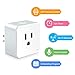Wsiiroon WiFi Smart Plug, Upgraded Mini Outlet Remote Control Smart Socket with Timer Function, Compatible with Alexa and Google Home(Only 2.4GHz)-4 Pack
