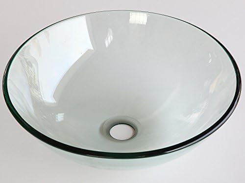 MasterPanel - Modern Round Tempered Glass Vessel Sink Bathroom Vanity Basin Bowl #TP3276