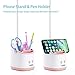 Desk Lamp Kids with Small Night Light LED USB Rechargeable Student Table Lamp Dimmable Eye-Caring Cute Study Computer Lamp for Office Dorm, Touch Control, Flexible Gooseneck, Phone & Pen Holder (Pink)