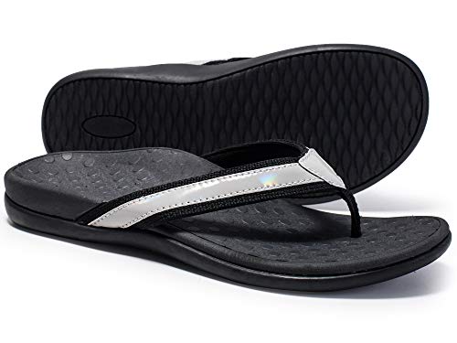 Plantar Fasciitis Feet Sandal with Arch Support - Best Orthotic flip Flops for Flat Feetï¼Heel 